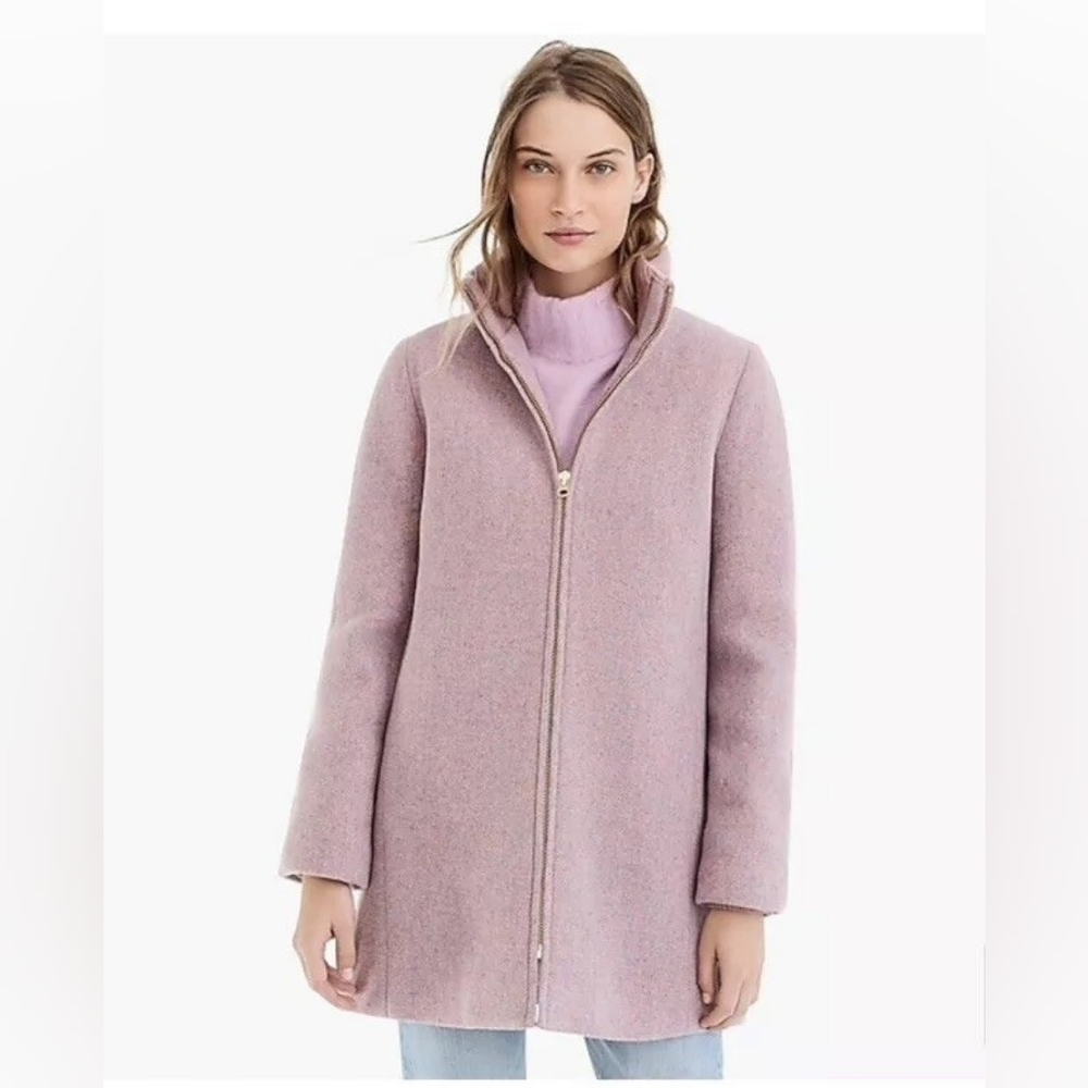 J.Crew Lodge Coat in Italian Wool Jacket Stadium-cloth! Stunning! Nello Gori
